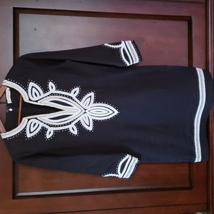 Tori Burch Linen Embroidered Dress